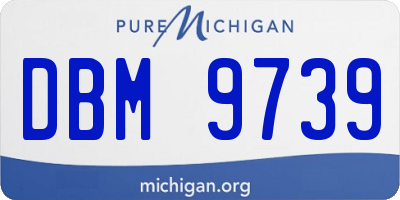 MI license plate DBM9739