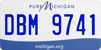 MI license plate DBM9741
