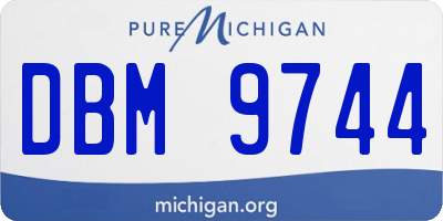 MI license plate DBM9744
