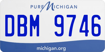 MI license plate DBM9746