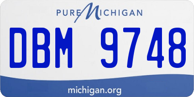 MI license plate DBM9748