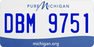 MI license plate DBM9751