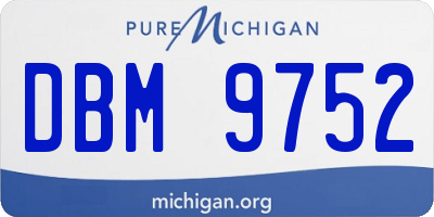 MI license plate DBM9752
