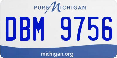 MI license plate DBM9756