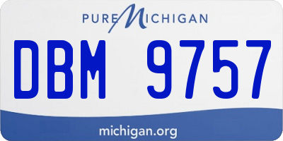 MI license plate DBM9757