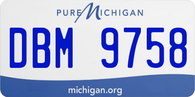 MI license plate DBM9758