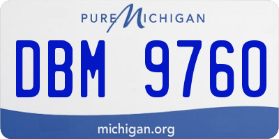 MI license plate DBM9760