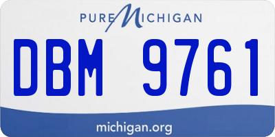 MI license plate DBM9761