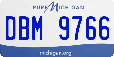 MI license plate DBM9766