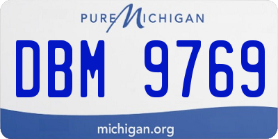 MI license plate DBM9769