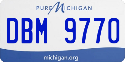 MI license plate DBM9770