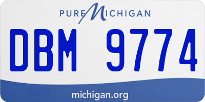 MI license plate DBM9774