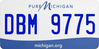 MI license plate DBM9775