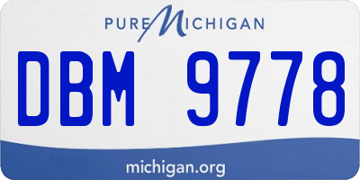 MI license plate DBM9778