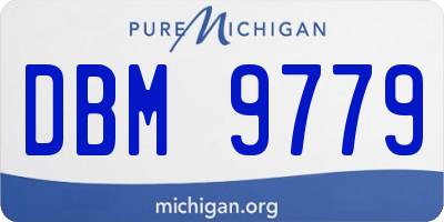 MI license plate DBM9779