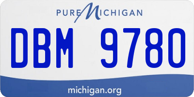 MI license plate DBM9780