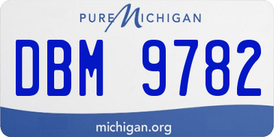 MI license plate DBM9782