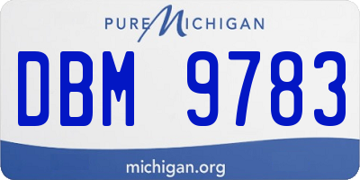 MI license plate DBM9783