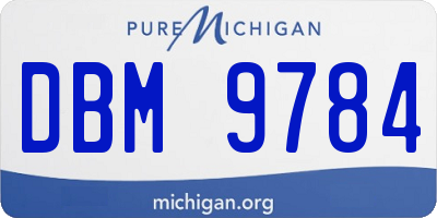 MI license plate DBM9784