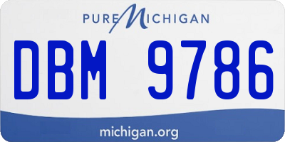 MI license plate DBM9786