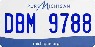 MI license plate DBM9788