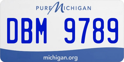 MI license plate DBM9789