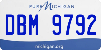 MI license plate DBM9792