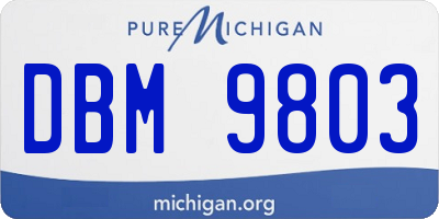 MI license plate DBM9803