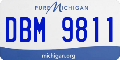 MI license plate DBM9811