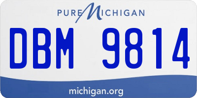 MI license plate DBM9814