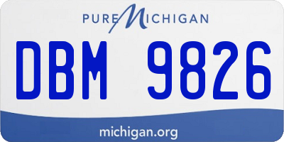 MI license plate DBM9826