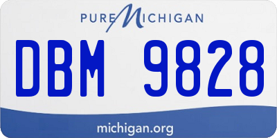 MI license plate DBM9828