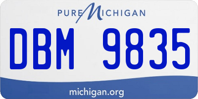 MI license plate DBM9835