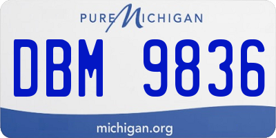 MI license plate DBM9836