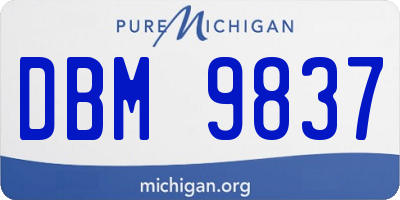 MI license plate DBM9837