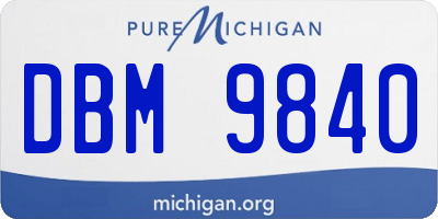 MI license plate DBM9840