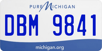 MI license plate DBM9841