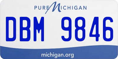 MI license plate DBM9846