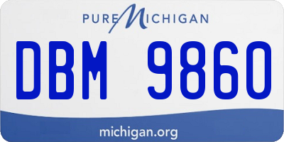 MI license plate DBM9860