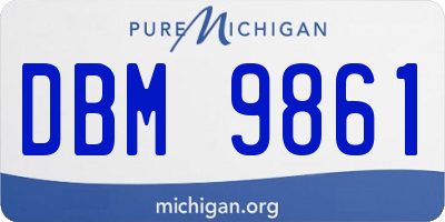 MI license plate DBM9861