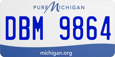 MI license plate DBM9864