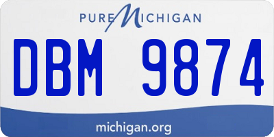 MI license plate DBM9874