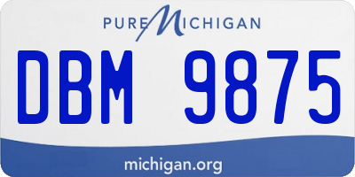 MI license plate DBM9875