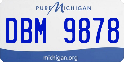 MI license plate DBM9878