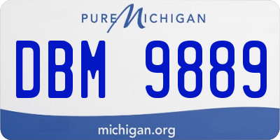 MI license plate DBM9889