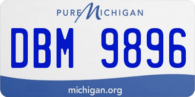 MI license plate DBM9896