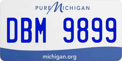 MI license plate DBM9899