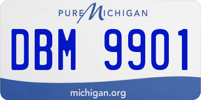 MI license plate DBM9901
