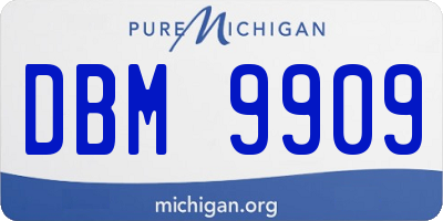 MI license plate DBM9909