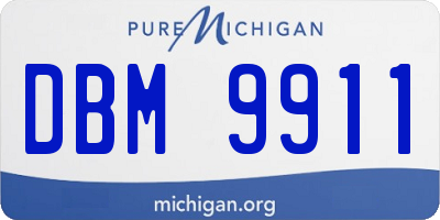 MI license plate DBM9911
